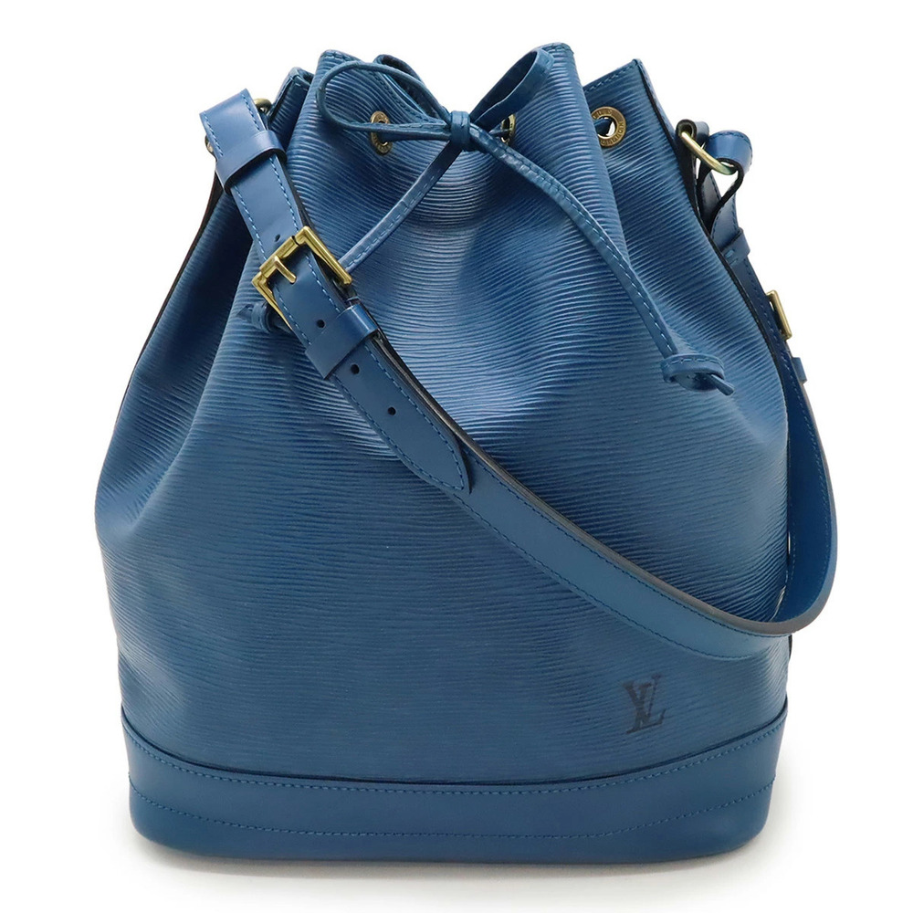 LOUIS VUITTON Epi Noe Drawstring Shoulder Bag Hobo Leather Toledo Blue